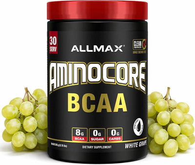 Allmax Aminocore BCAA Powder - White Grape Flavour, 315g