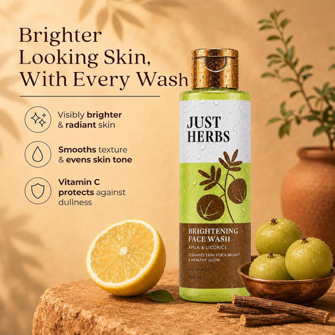 Just Herbs Face Wash with Vitamin C, Amla & Liquorice Root - 100ml - Image 3