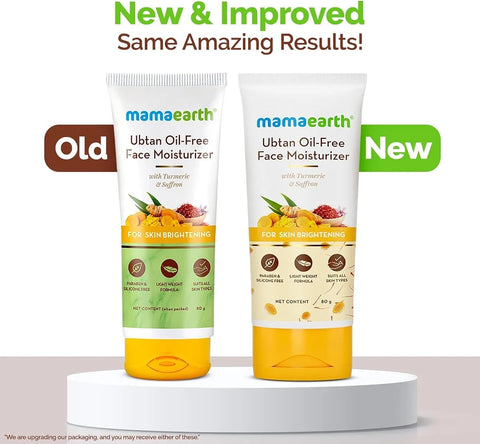 Mamaearth Ubtan Oil-Free Face Moisturizer with Turmeric and Saffron - 80 ml - Image 3