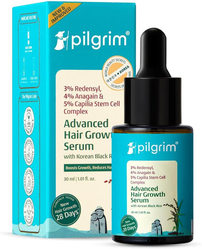 Pilgrim Hair Growth Serum with Redensyl, Anagain & Capilia - 30ml