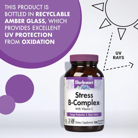 BlueBonnet Nutrition Stress B Complex Vitamins with Vitamin C, 50 Vegetable Capsules - Image 7
