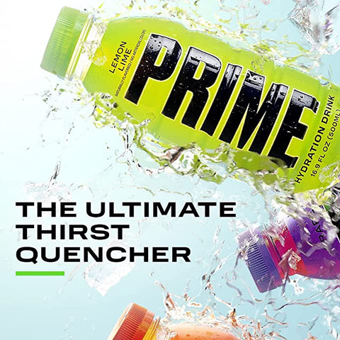Prime Hydration Drink Sports Beverage LEMON LIME 16.9 Fl Oz