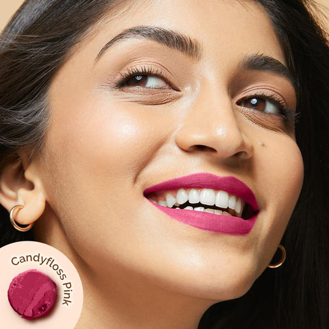 Mamaearth Moisture Matte Lipstick with Avocado & Vitamin E - Candyfloss Pink, 2g - Image 2