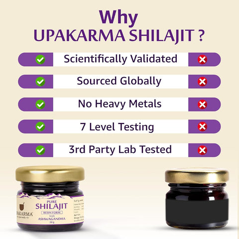 Upakarma Shilajit with Ashwagandha Resin - Ayurvedic Herbal Supplement, 20g - Image 7