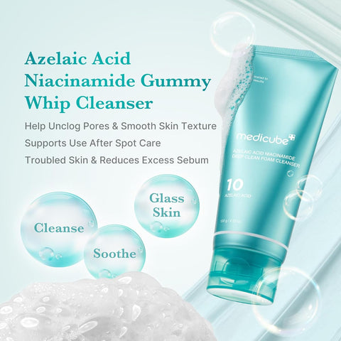 Medicube Facial Cleanser with Azelaic Acid & Niacinamide - Deep Clean Foam, 120g - Image 2
