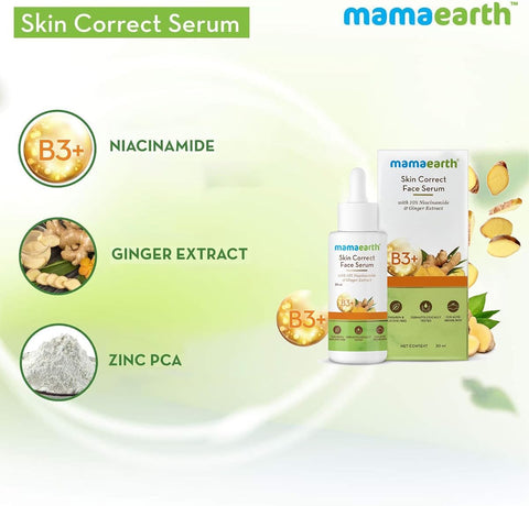 Mamaearth Skin Correct Face Serum - 10% Niacinamide & Ginger Extract, 30ml - Image 3
