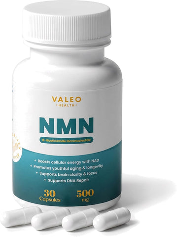 Valeo Nicotinamide Mononucleotide Capsules - 500mg - 30 Count