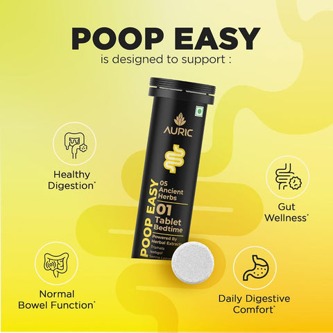Auric Poop Easy Effervescent Tablets - Ayurvedic Blend, 20-Pack - Image 4