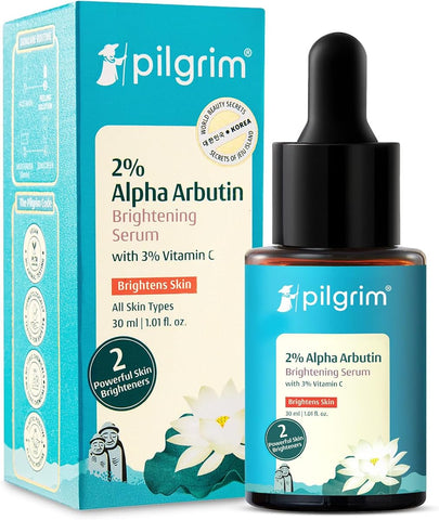 Pilgrim Korean Brightening Face Serum with Alpha Arbutin & Vitamin C - 30ml