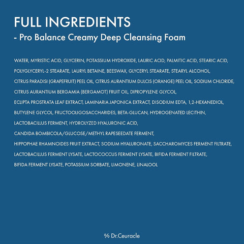 Dr.Ceuracle Pro Balance Creamy Deep Cleansing Foam with Hyaluronic Acid, 150ml - Image 5