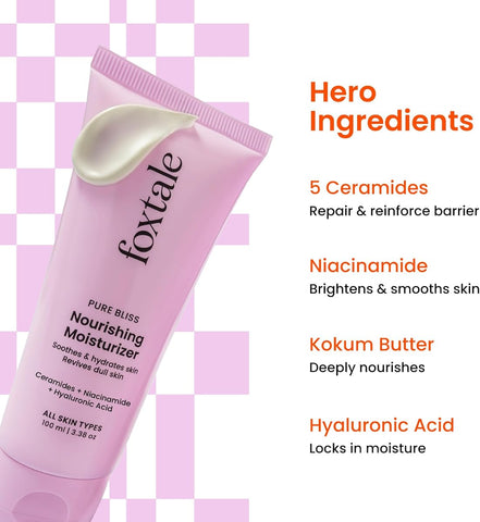 Foxtale Pure Bliss Nourishing Moisturizer with Niacinamide - 100ml - Image 3