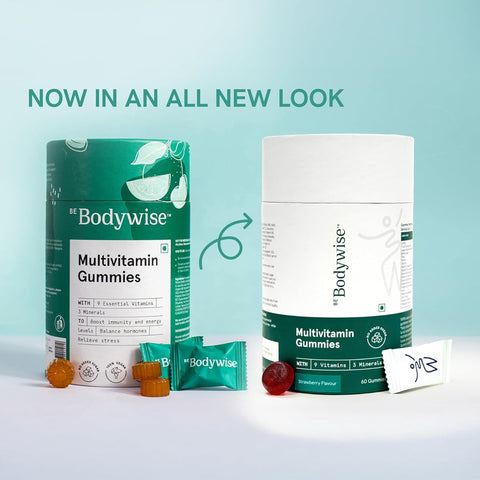 Be Bodywise Multivitamin Gummies - With Fibre & Essential Vitamins - 60 Gummies - Image 2