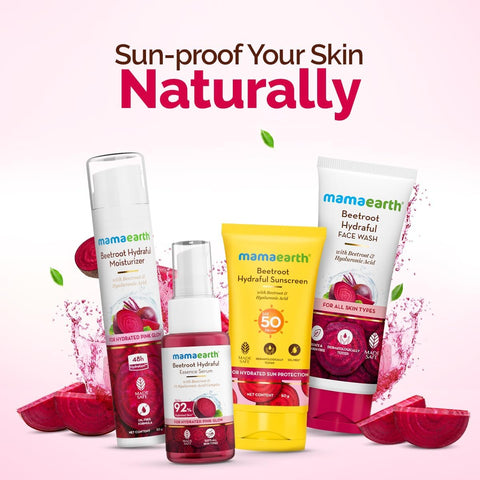 Mamaearth Beetroot Hydraful Sunscreen - SPF 50 PA++++, Hyaluronic Acid, 50g - Image 5