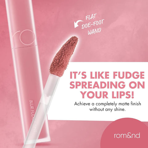 Rom&Nd Blur Fudge Tint 13 Cooling Up - Velvety Matte Lip Tint - Image 6