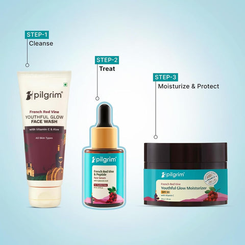 Pilgrim Red Vine Face Serum with Hyaluronic Acid & Peptides - 30ml - Image 6