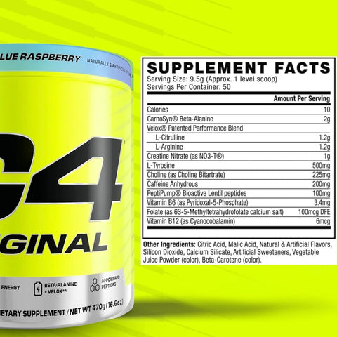 Cellucor C4 Icy Blue Raspberry Pre Workout Powder - 50 Servings - Image 2