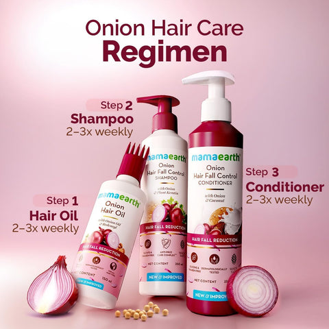Mamaearth Onion Shampoo with Plant Keratin - Hair Fall Reduction - 650ml - Image 6