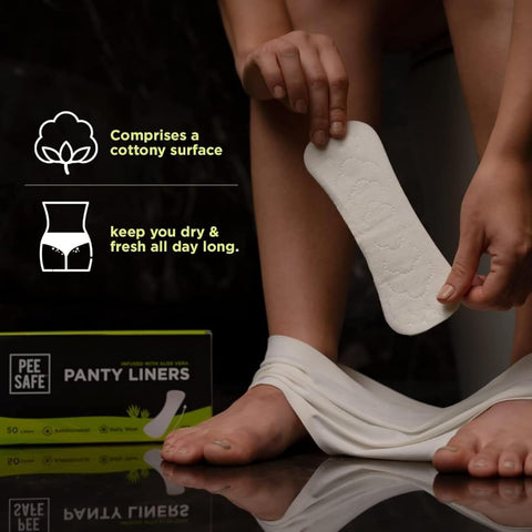 Pee Safe Aloe Vera Panty Liners XL - 50 Pack - Image 4