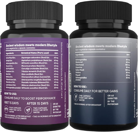 Aadar Performance & Power Build Capsules - Ayurvedic Muscle Growth, 60 & 30 Pack - Image 6