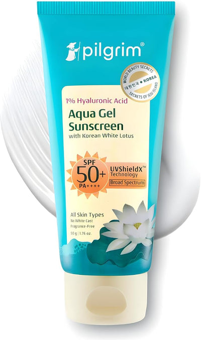 Pilgrim 1% Hyaluronic Acid Aqua Sunscreen Gel SPF 50 PA++++ - 50g