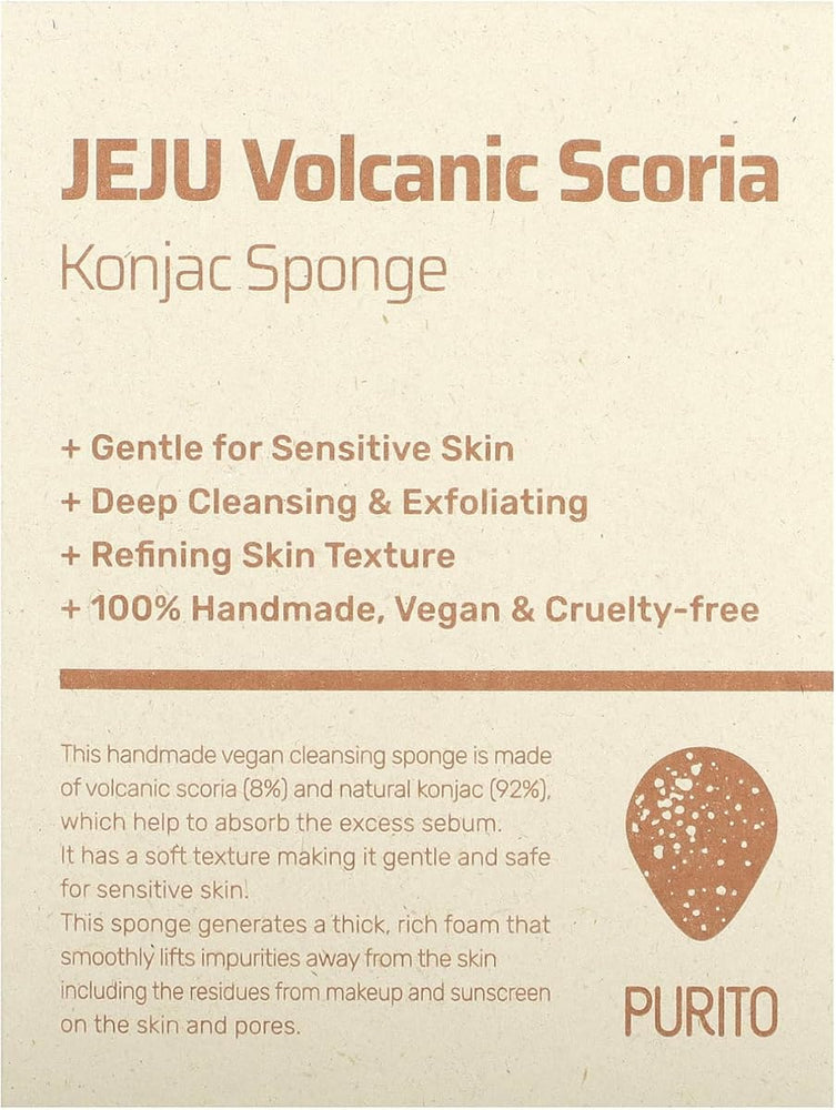 Purito Jeju Volcanic Scoria Konjac Face Cleanser Sponge