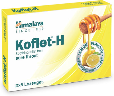 Himalaya Koflet H Herbal Lozenges with Ginger - 12 Count