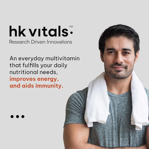 HK Vitals Multivitamin Tablets with Zinc, Vitamin C, D3 & Ginseng - 90 Pack - Image 2