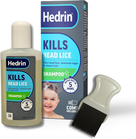 Hedrin Head Lice Shampoo & Comb Kit - Clinically Tested - 200ml