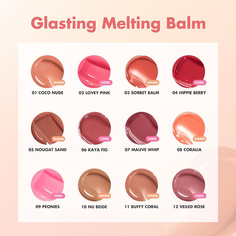 Rom&Nd Glasting Melting Balm 12 Veiled Rose - Vegan, Dewy Lip Balm - Image 7