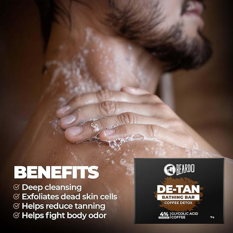 Beardo Detan Coffee Detox Bathing Bar 75G Pack Of 3