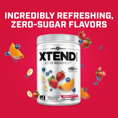 XTEND Original BCAA Powder - Knockout Fruit Punch Flavour, 30 Servings - Image 5