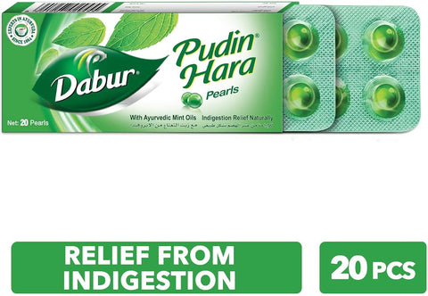 Dabur Pudin Hara Pearls for Gut Health - Peppermint & Spearmint Oils, 20 Pack - Image 2