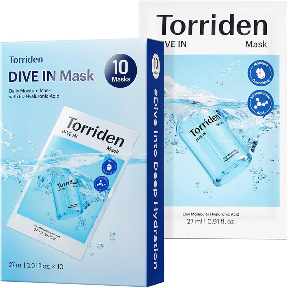 Torriden Dive In Sheet Mask with Low Molecular Hyaluronic Acid - 27ml x 10 Pack