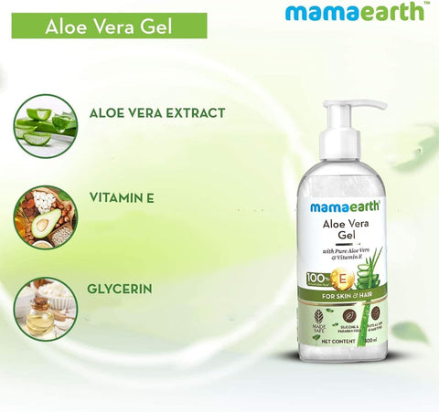 Mamaearth Aloe Vera Gel for Skin & Hair - Hydrating, 300ml - Image 5