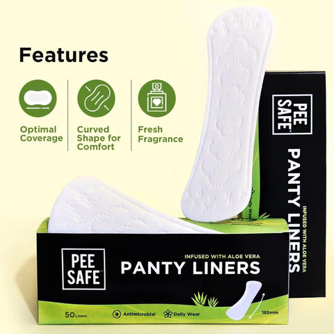 Pee Safe Aloe Vera Panty Liners XL - 50 Pack - Image 5