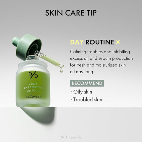 Dr.Ceuracle Vegan BHA & Matcha Face Serum - Exfoliating & Detoxifying - 30ml - Image 5