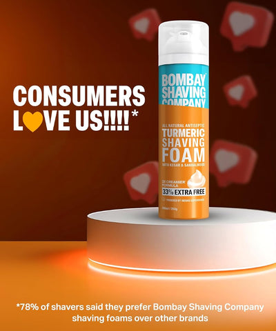 Bombay Shaving Company Turmeric Shaving Foam - Enriched Formula, 266ml - Image 6