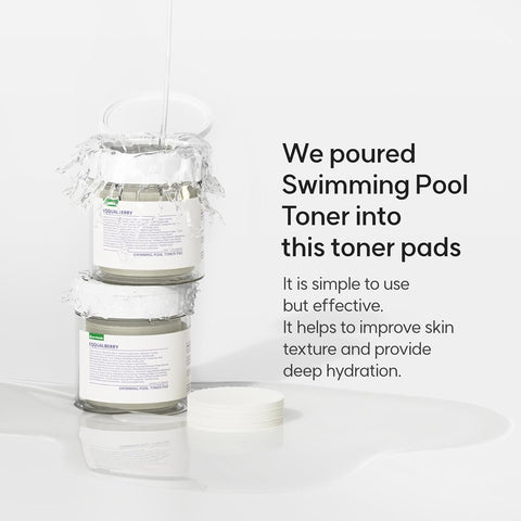 Eqqualberry Swimming Pool Toner Pads with Hyaluronic Acid & Plant Extracts - 70 Sheets - Image 3