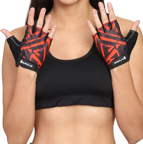 Burnlab Flex Gym Gloves with Grip & Soft Padding - Medium, Brown & Black - Image 8