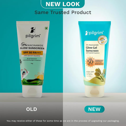 Pilgrim 2% Niacinamide Glow Gel Sunscreen SPF 50+ with Squalane - 50g - Image 2