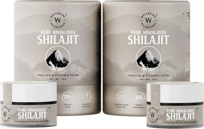 Wellbeing Nutrition Pure & Natural Himalayan Shilajit Resin - 75% Fulvic Acid - Pack of 2 x 20g