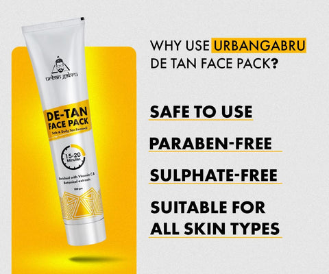 Urban Gabru De-tan Face Pack with Aloe Vera & Vitamin C - 100g - Image 4