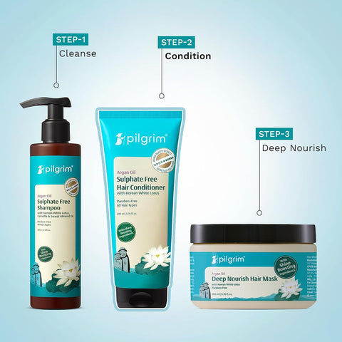 Pilgrim Argan Oil Hair Conditioner with White Lotus & Camellia - 200ml - Image 8