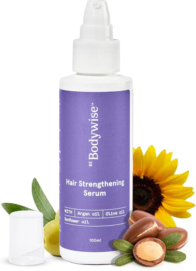 Be Bodywise Hair Strengthening Serum with Argan, Sunflower & Olive Oil - 100ml