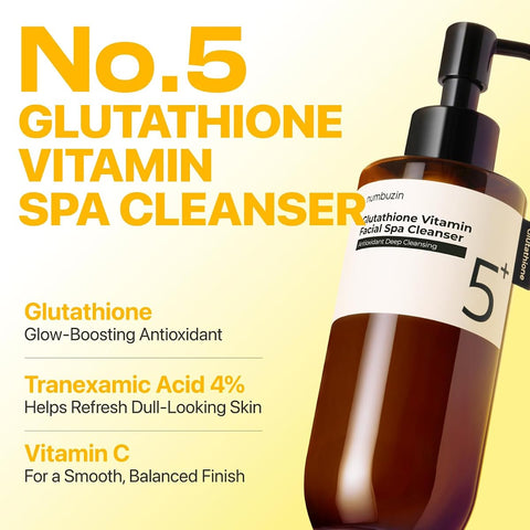 Numbuzin No.5 Cleansing Oil - Glutathione & Vitamin C Facial Spa Cleanser, 6.76 fl oz - Image 2