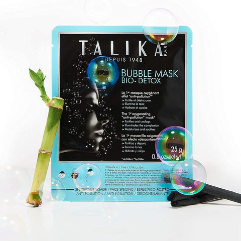 Talika Bubble Mask Bio Detox - Oxygenating Anti-Pollution Sheet Mask with Bamboo Charcoal - Image 2