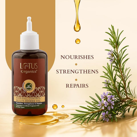 Lotus Organics+ Hair Fall Control Multi-Herbs Oil - 200ml - Image 3