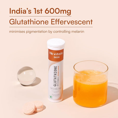 HK Vitals Glutathione Effervescent Tablets - L-Glutathione, Vitamin C & E, 15 Tablets - Image 4