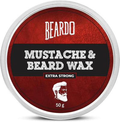 Beardo Beard and Moustache Wax - Extra Strong Hold, 50g