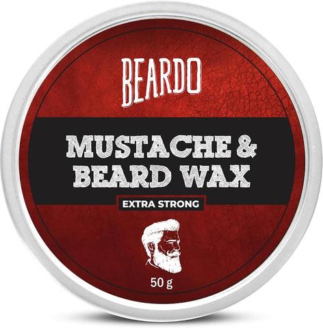 Beardo Beard and Moustache Wax - Extra Strong Hold, 50g